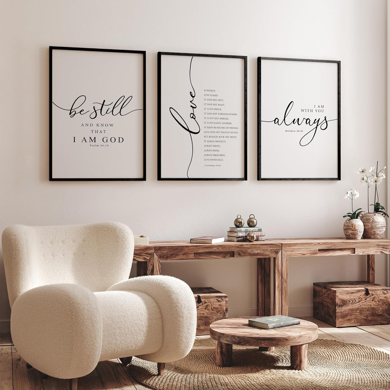 Framed Black Wall Decor — 11" - View 3