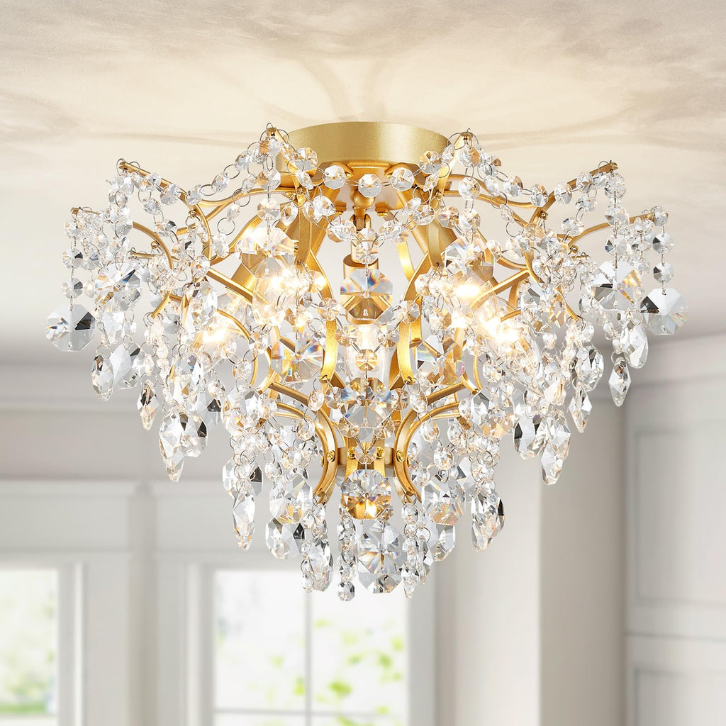 Luxe Black Chandelier — 5-Light