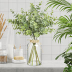 Farmhouse Glass Artificial Plant — 12" - View 5