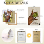 Framed Green Canvas Wall Art — 12" - View 2
