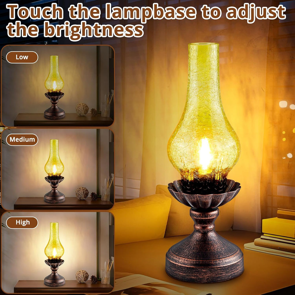 Dimmable Farmhouse Green Bedside Lamp - View 3