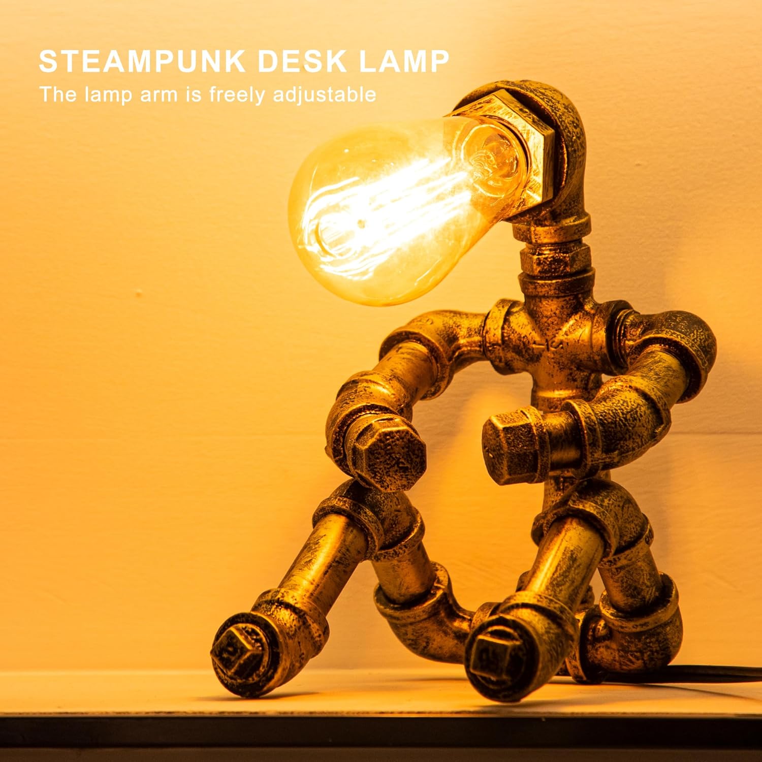 Vintage Black Table Lamp - View 4
