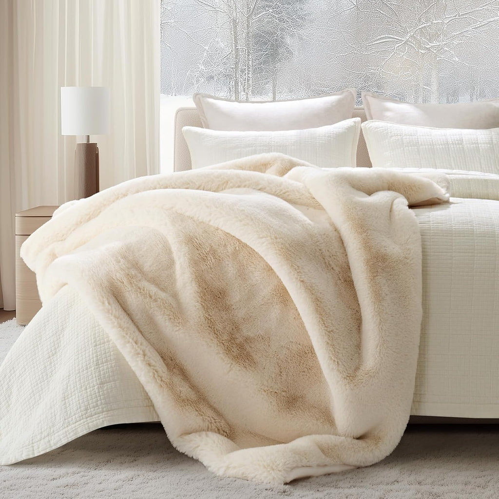 Velvet Luxe Beige Throw Pillow — 50" - View 2