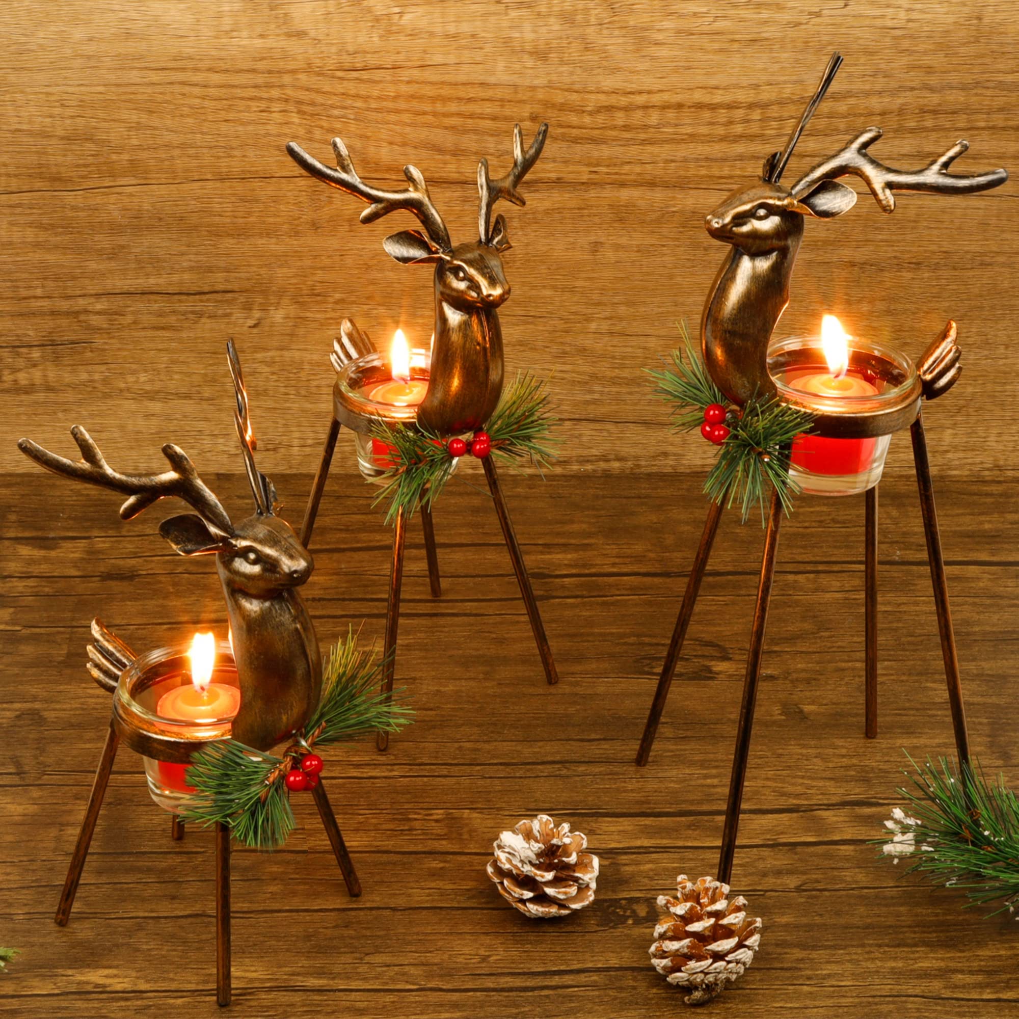 Metal Candle — Set of 3