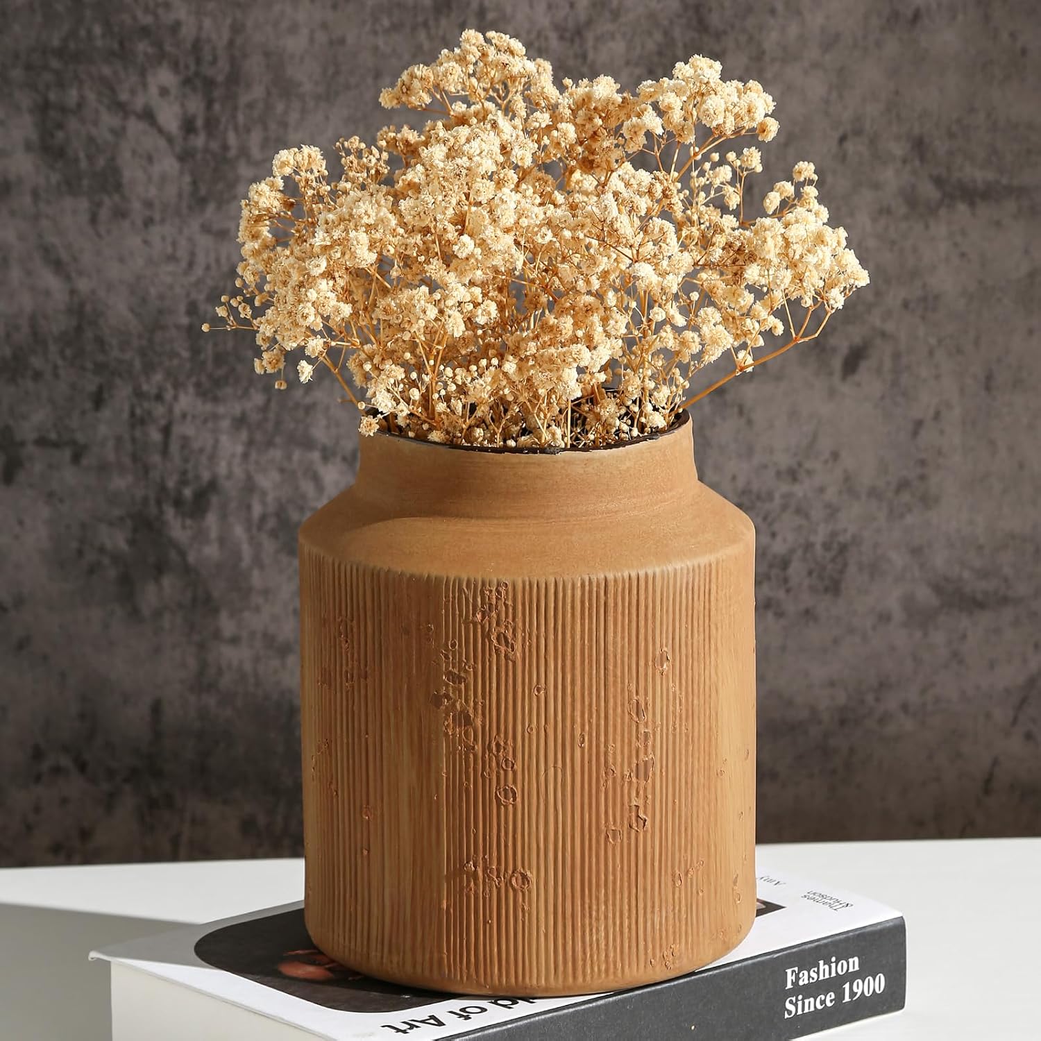 Vintage Farmhouse Black Flower Vase — 6" — Retro-5