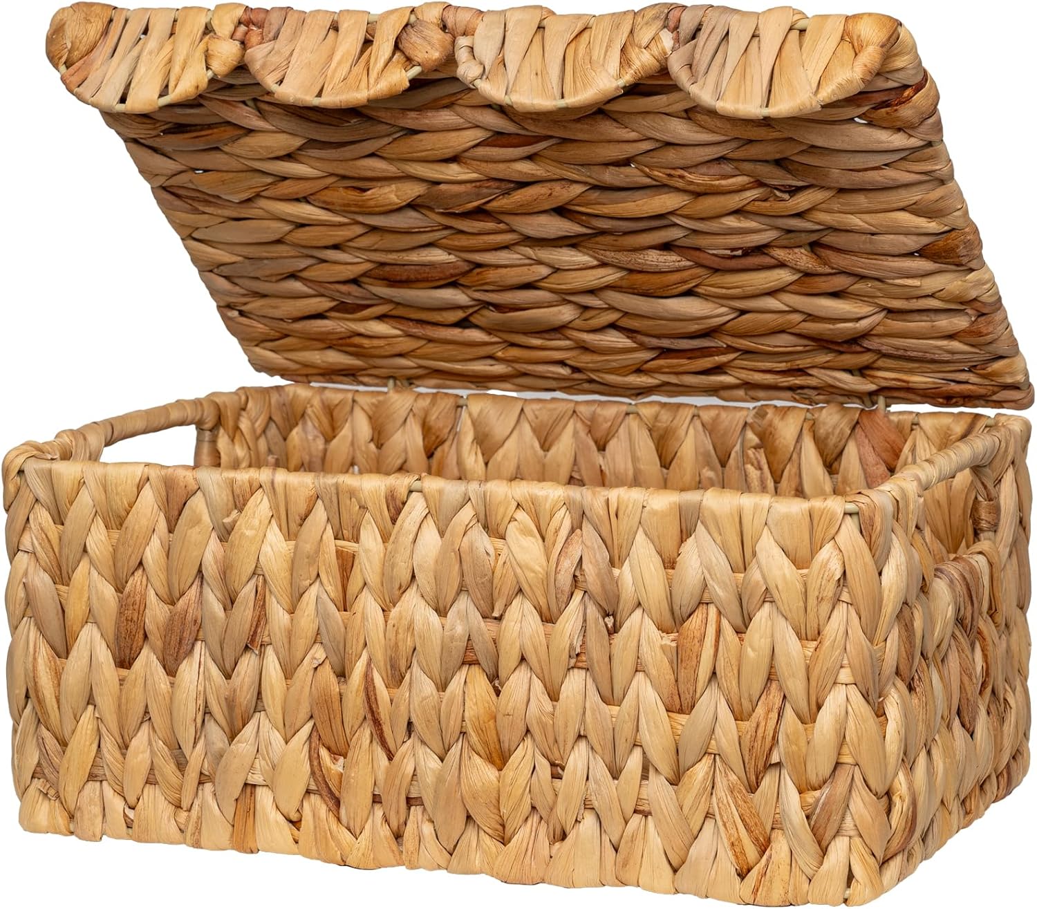 Beige Storage Basket — 15" — Natural(Water Hyacinth)