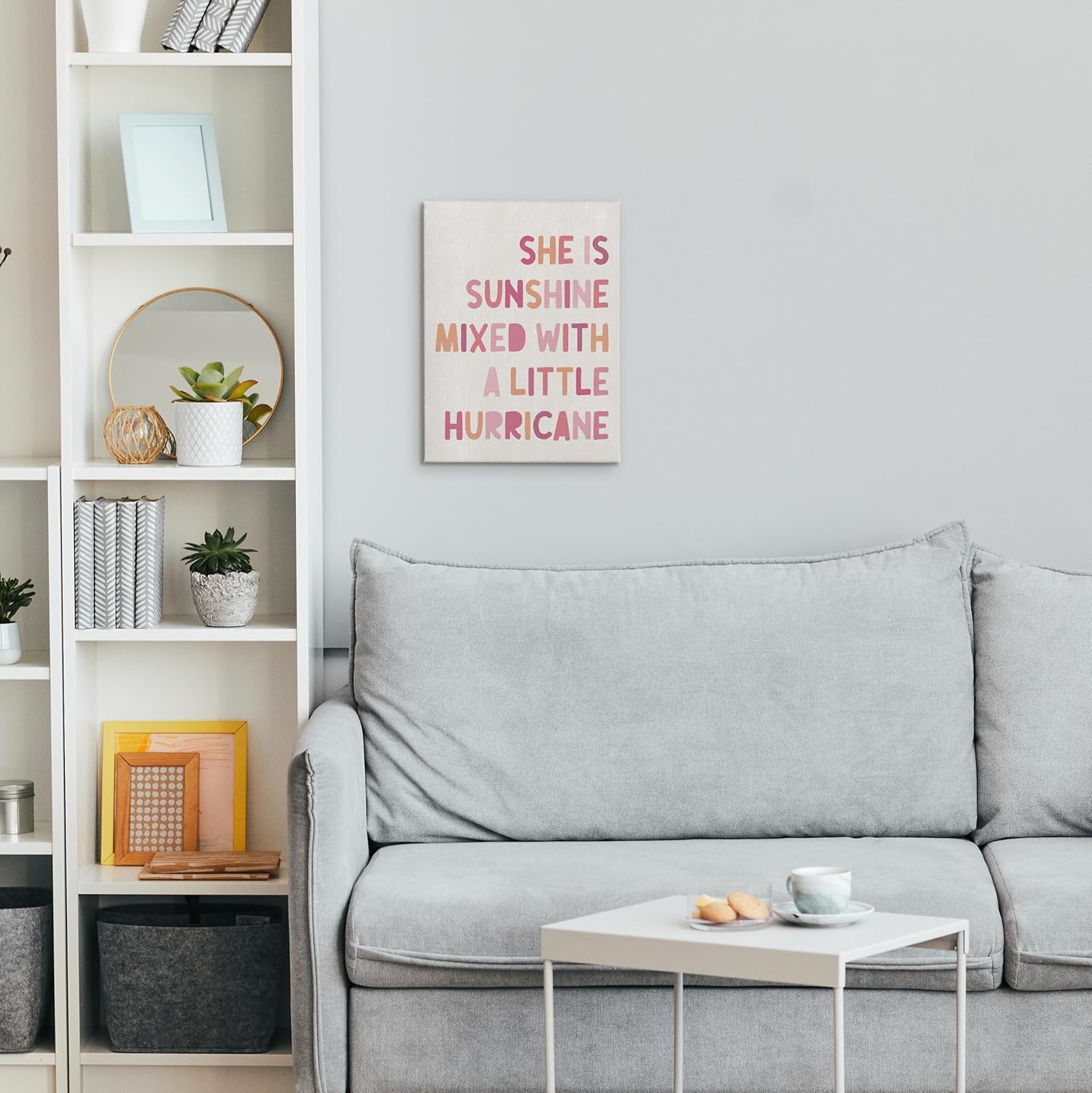 Framed Boho Pink Canvas Wall Art — 14" - View 3