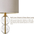 USB Luxe Black Bedside Lamp — 25" - View 7