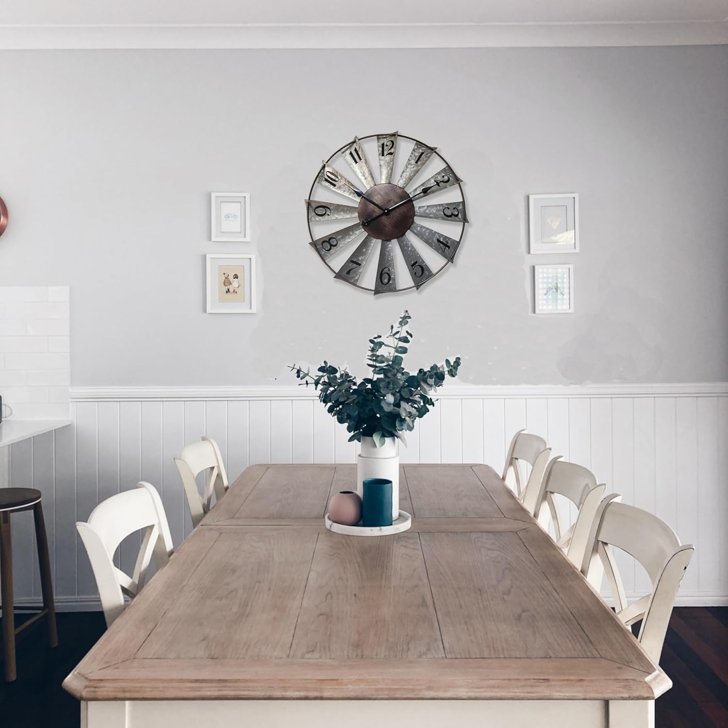 Farmhouse Metal Wall Clock — 24" - View 7
