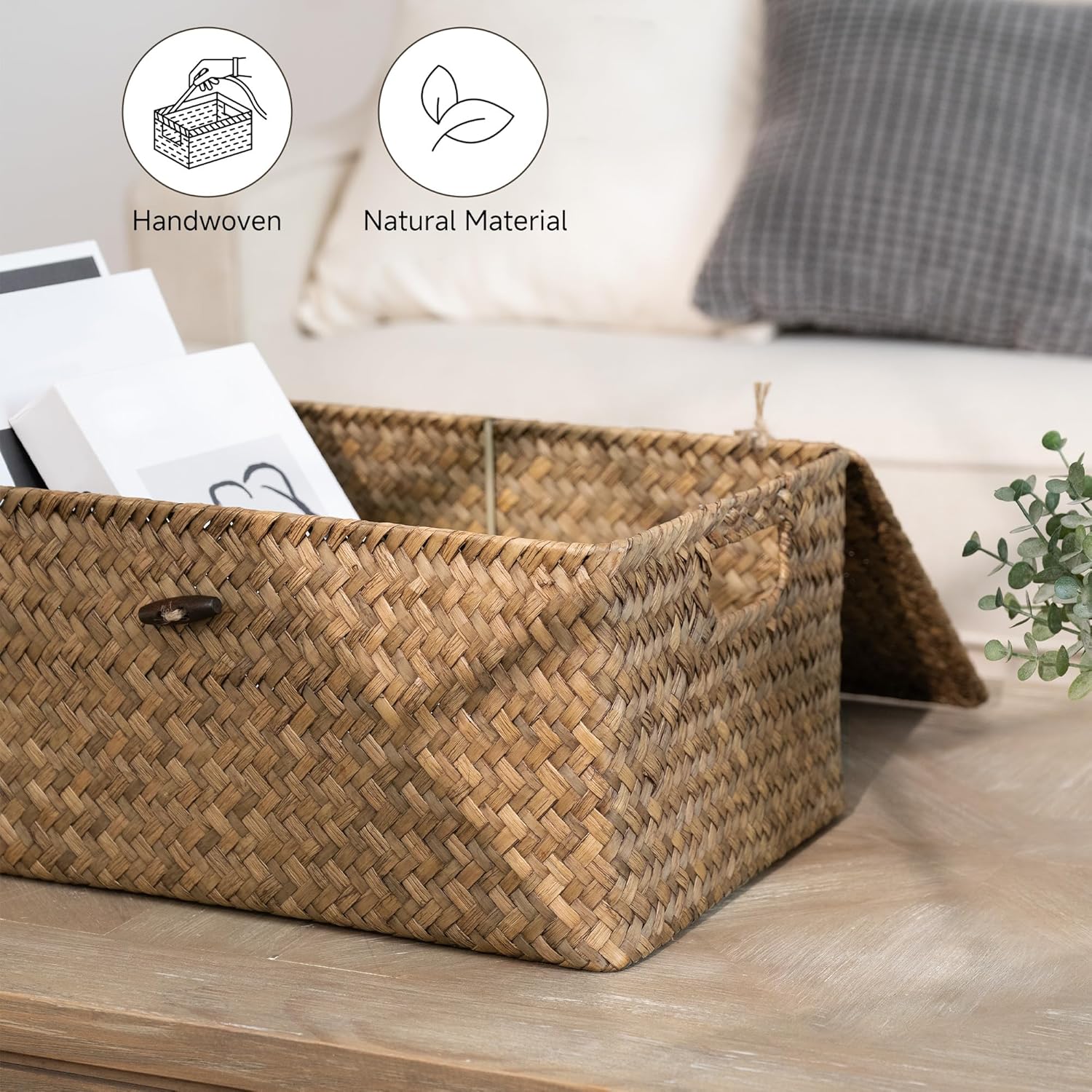 Beige Storage Basket — 15" - View 4