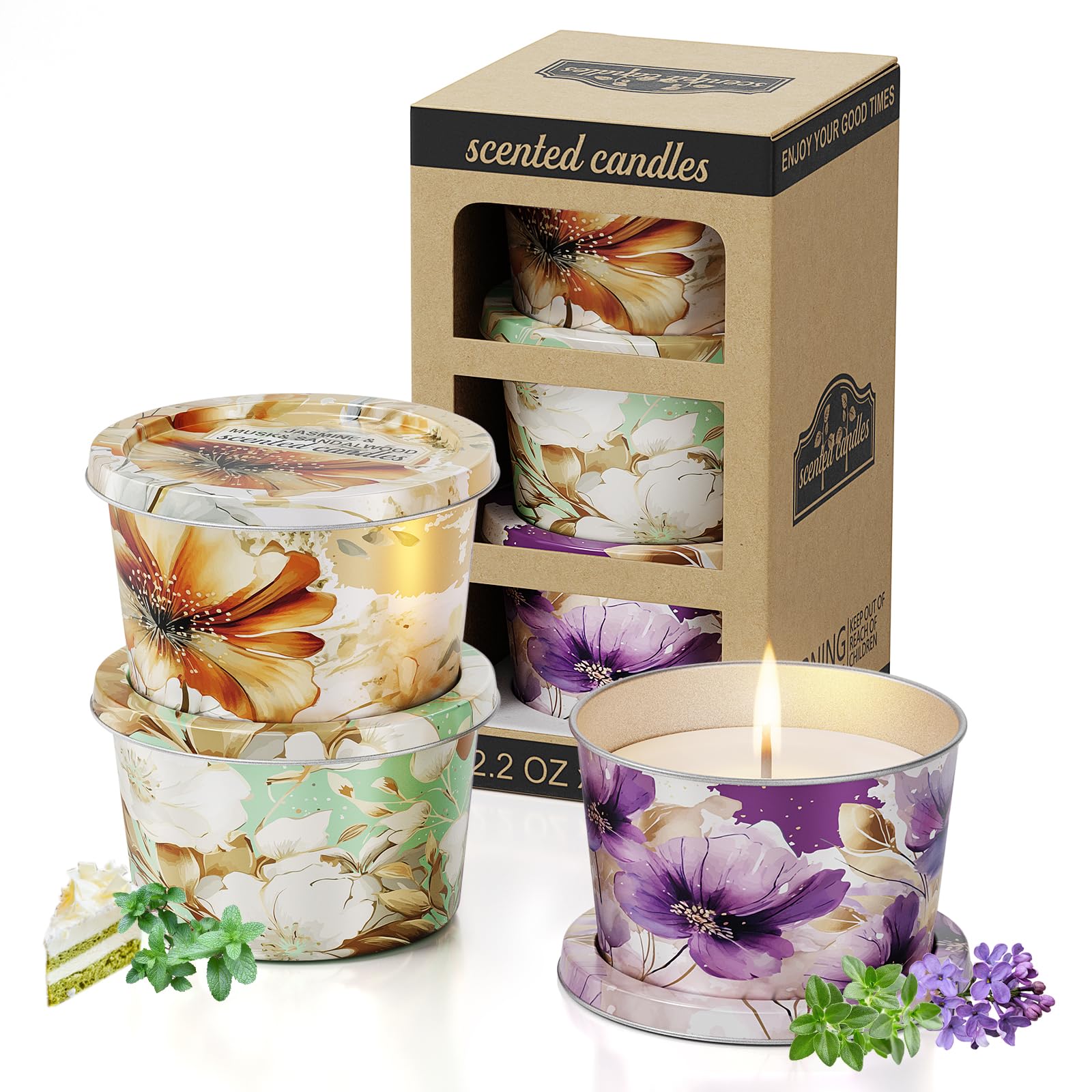 Soy Wax Wood Scented Candle