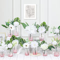 Gold Artificial Flowers — White Pink