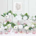 Gold Artificial Flowers — White Pink