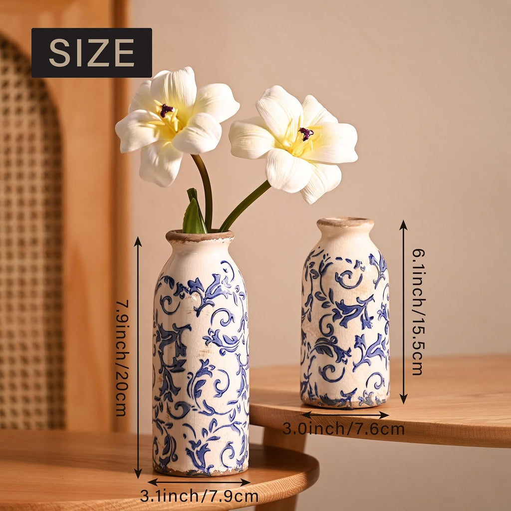 Farmhouse Black Flower Vase — 8" - View 4