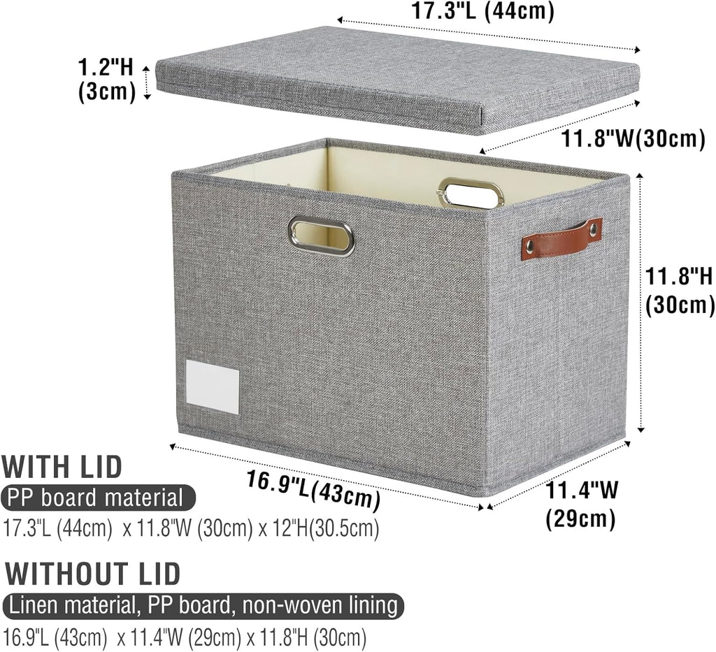 Beige Storage Bin — 17" - View 3