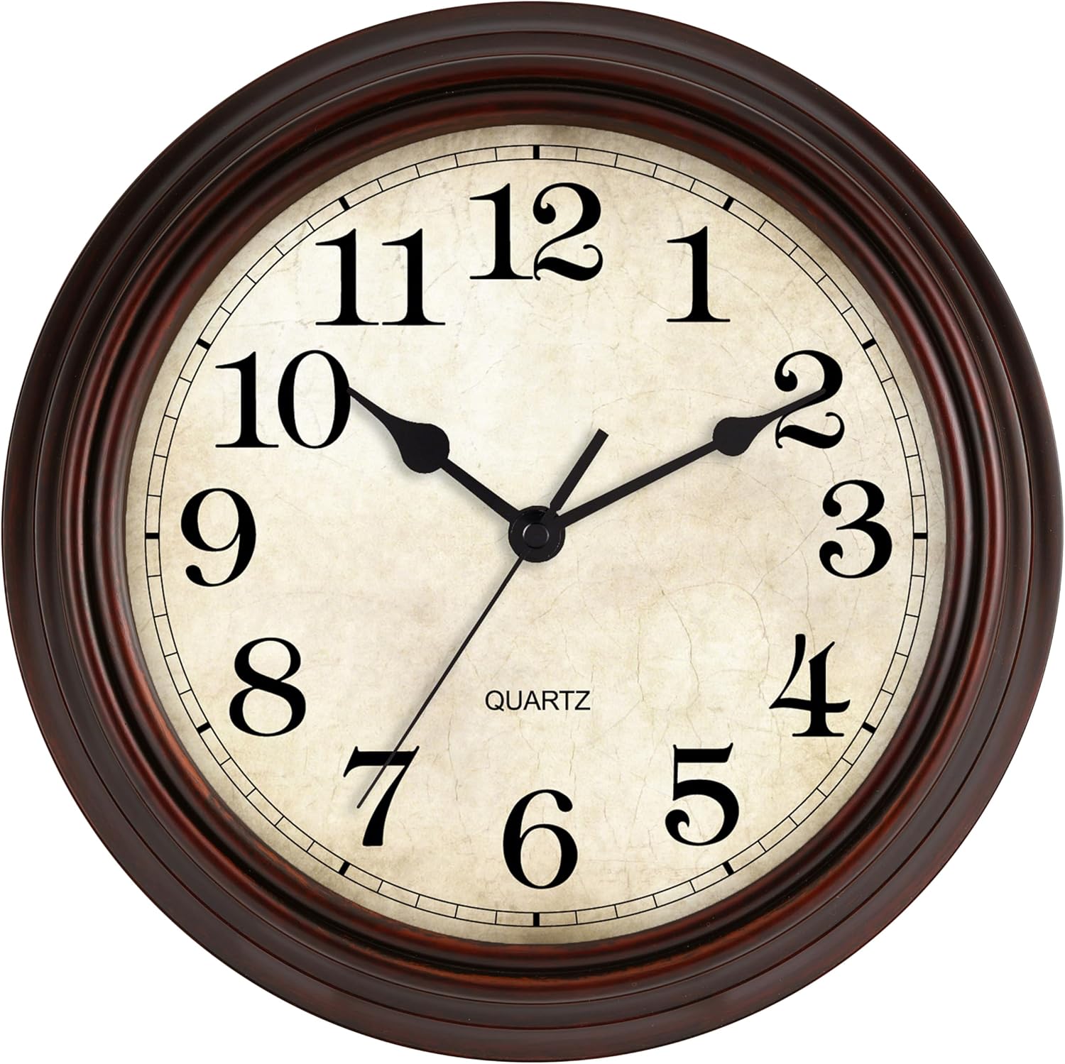 Battery Operated Gold Wall Clock — 12" — A_bronze