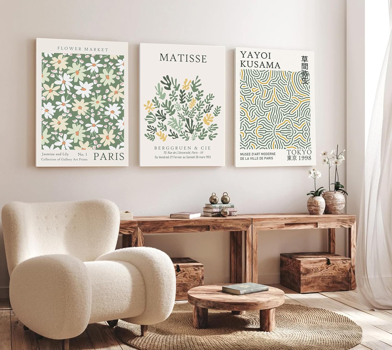 Framed Mid-Century Green Wall Art — 12" — 18"x24"