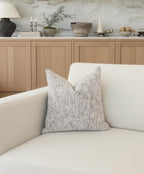 Chenille Boho Beige Throw Pillow Cover — 18" - View 4
