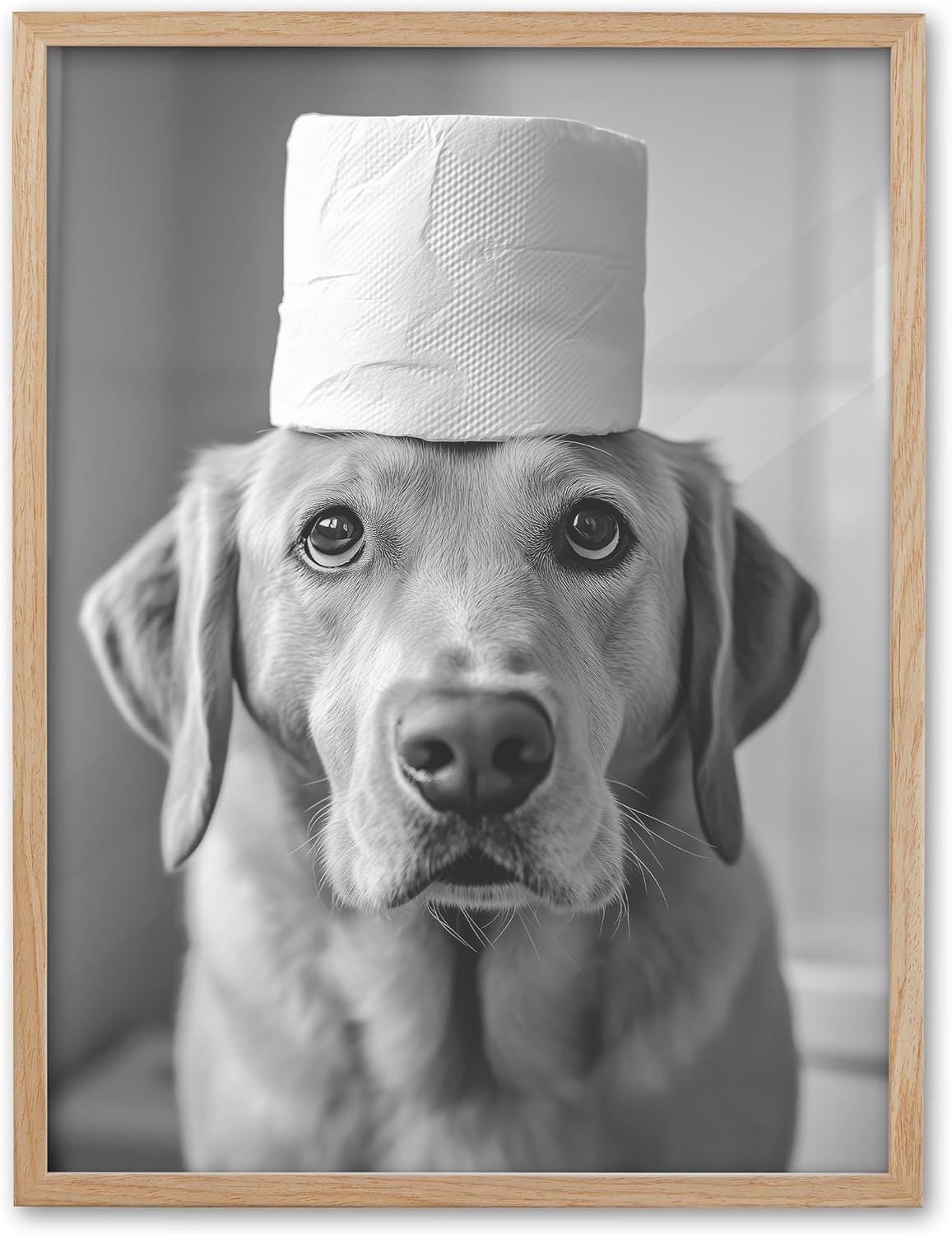 Framed Black Canvas Wall Art — 16" — Black and White OAK Lab