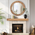Round Beige Wall Mirror — 30" - View 6