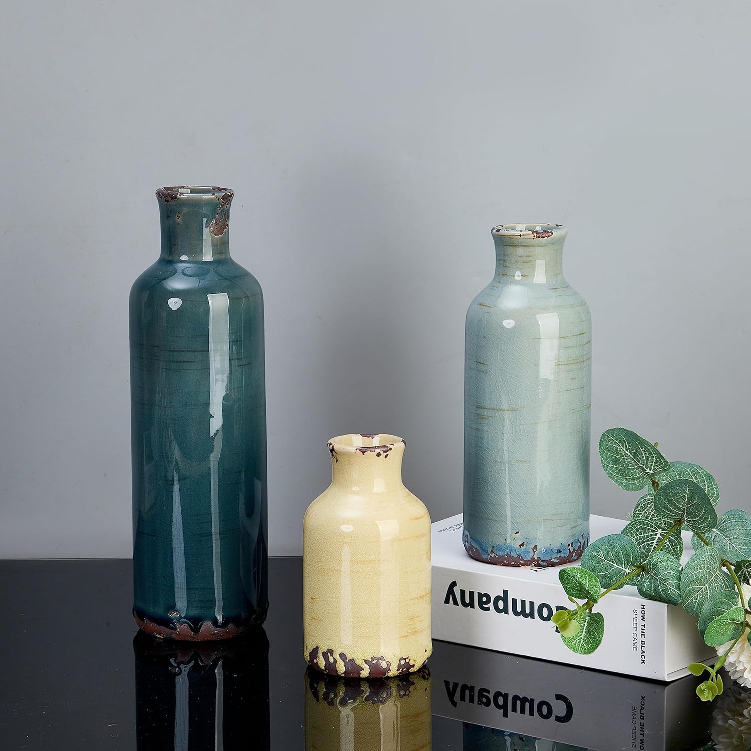 Farmhouse Ceramic Decorative Vase - View 3