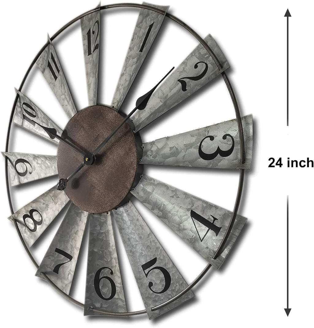 Battery Operated Farmhouse Metal Wall Art — 24" - View 2
