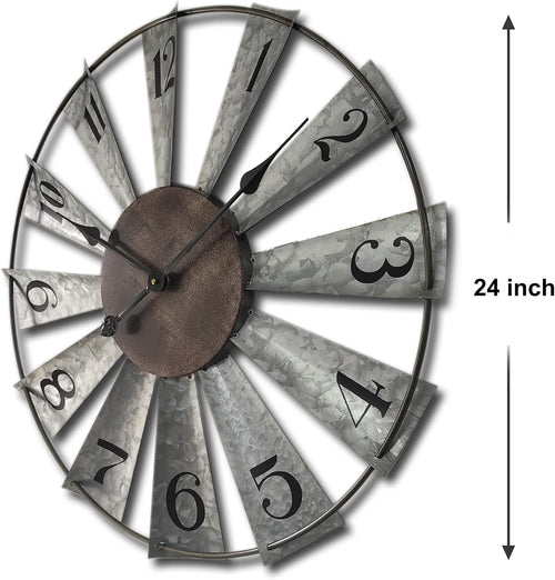 Battery Operated Farmhouse Metal Wall Art — 24" - View 2