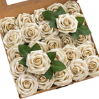 Luxe Beige Artificial Flowers — 3"