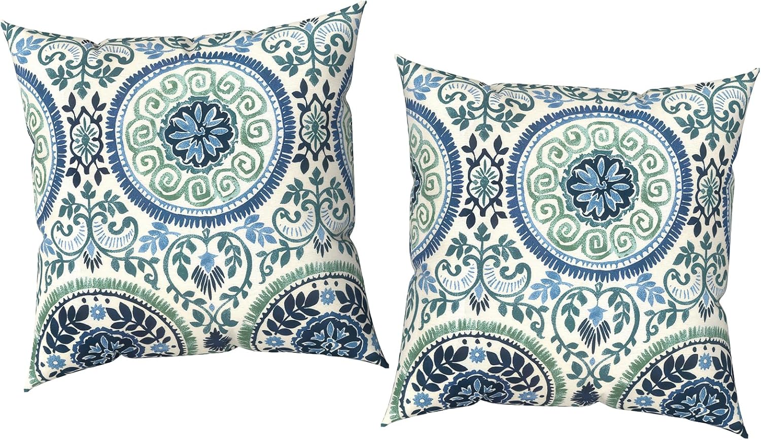 Vintage Modern Beige Throw Pillow Cover — 18" — 16" x 16" (Pack of 2)