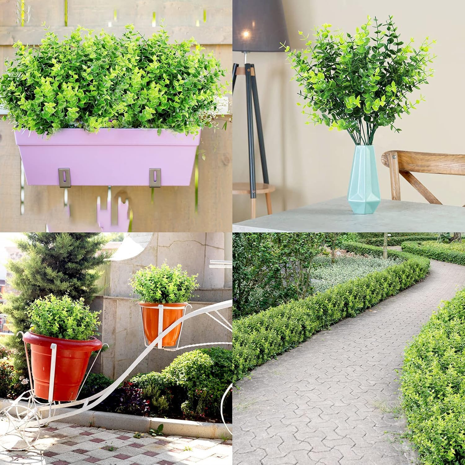 Farmhouse Wood Artificial Plant - View 4