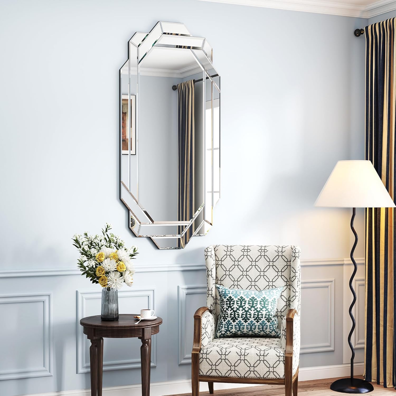 Beveled Glass Wall Mirror — 24" - View 3