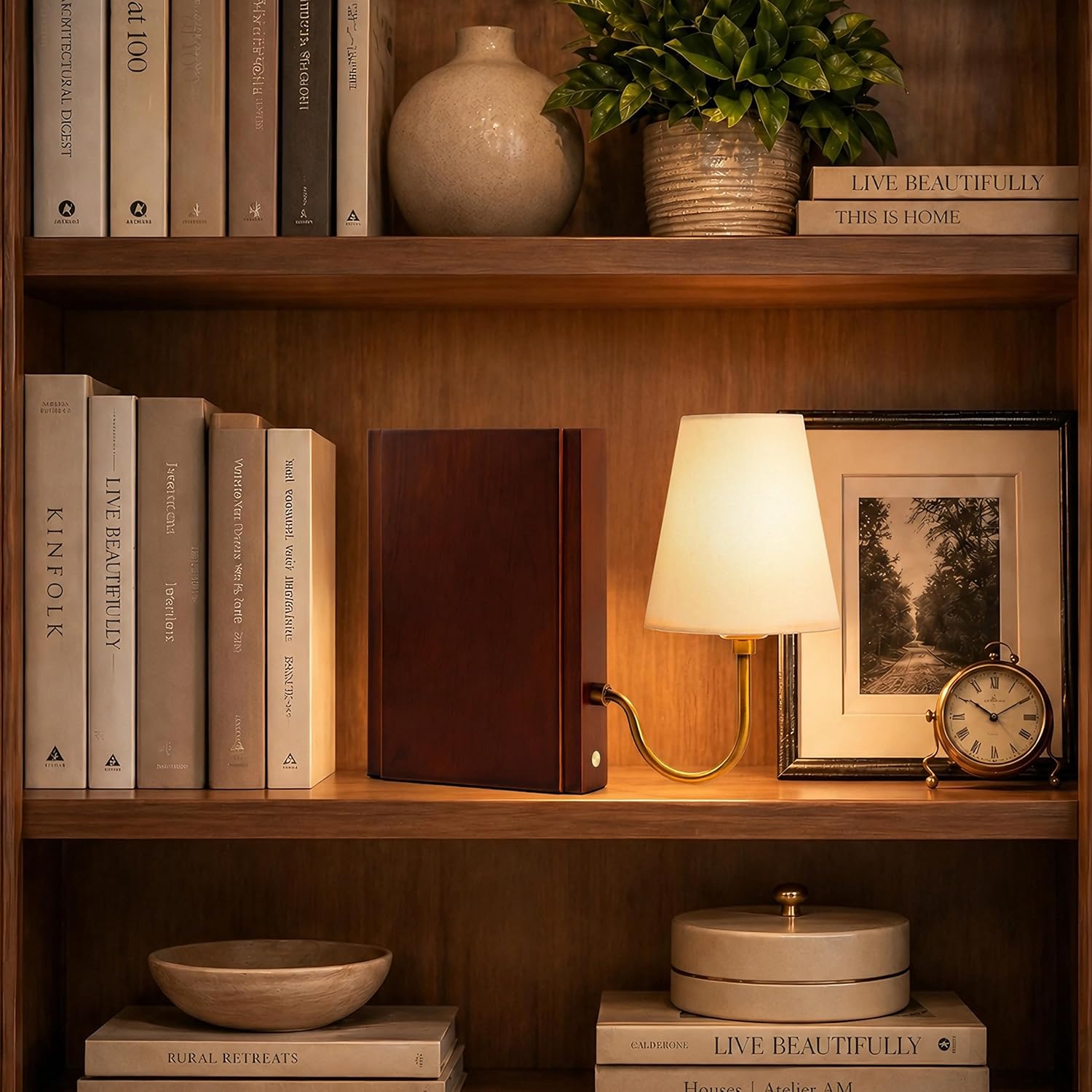 Cordless Modern Beige Table Lamp - View 6