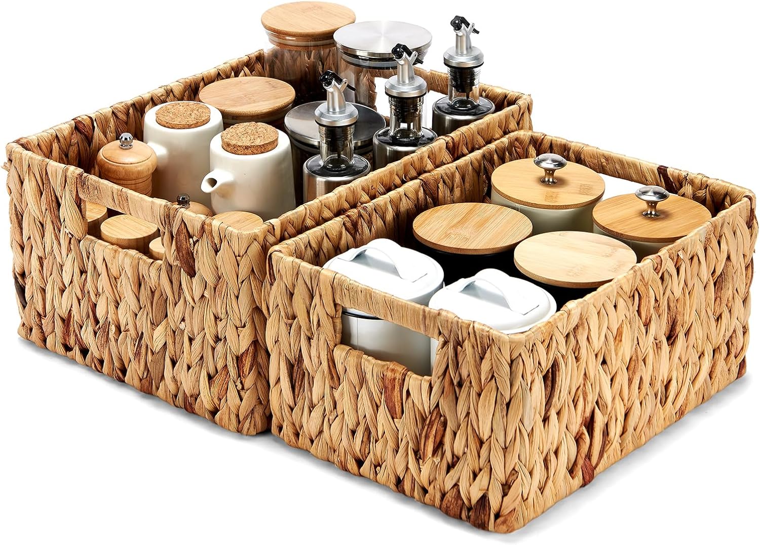 Rectangular Rattan Storage Basket — 15" - View 10