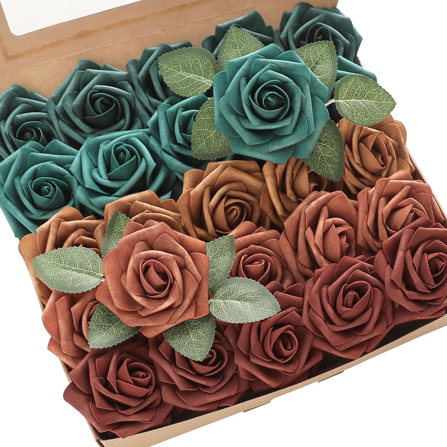 Beige Artificial Flowers — 3" — Shades of 1970s