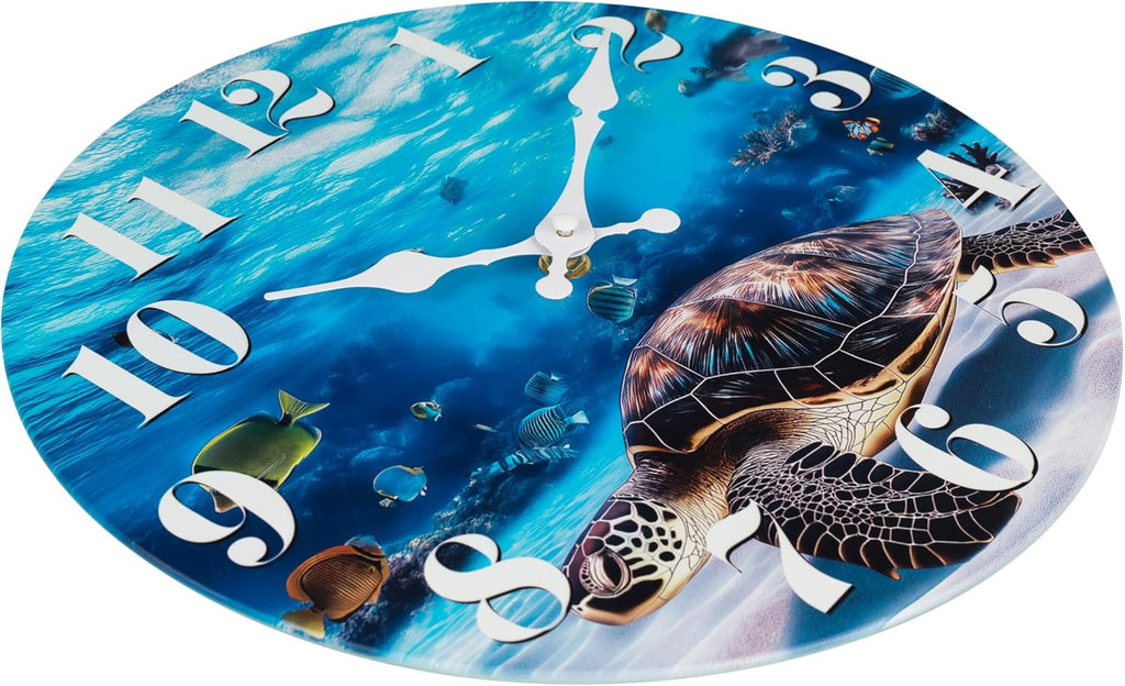 Battery Operated Blue Wall Clock — 14" - View 6