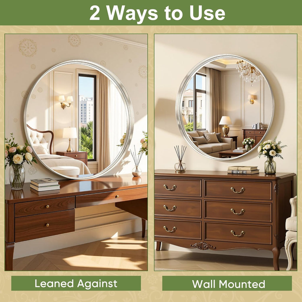 Metal Round Mirror — 30" - View 4