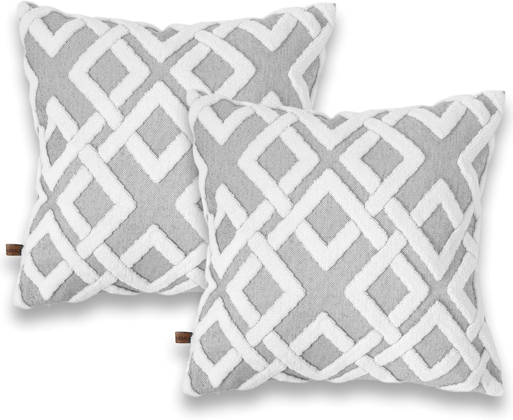 Boho Beige Throw Pillow Cover — 18" - View 4