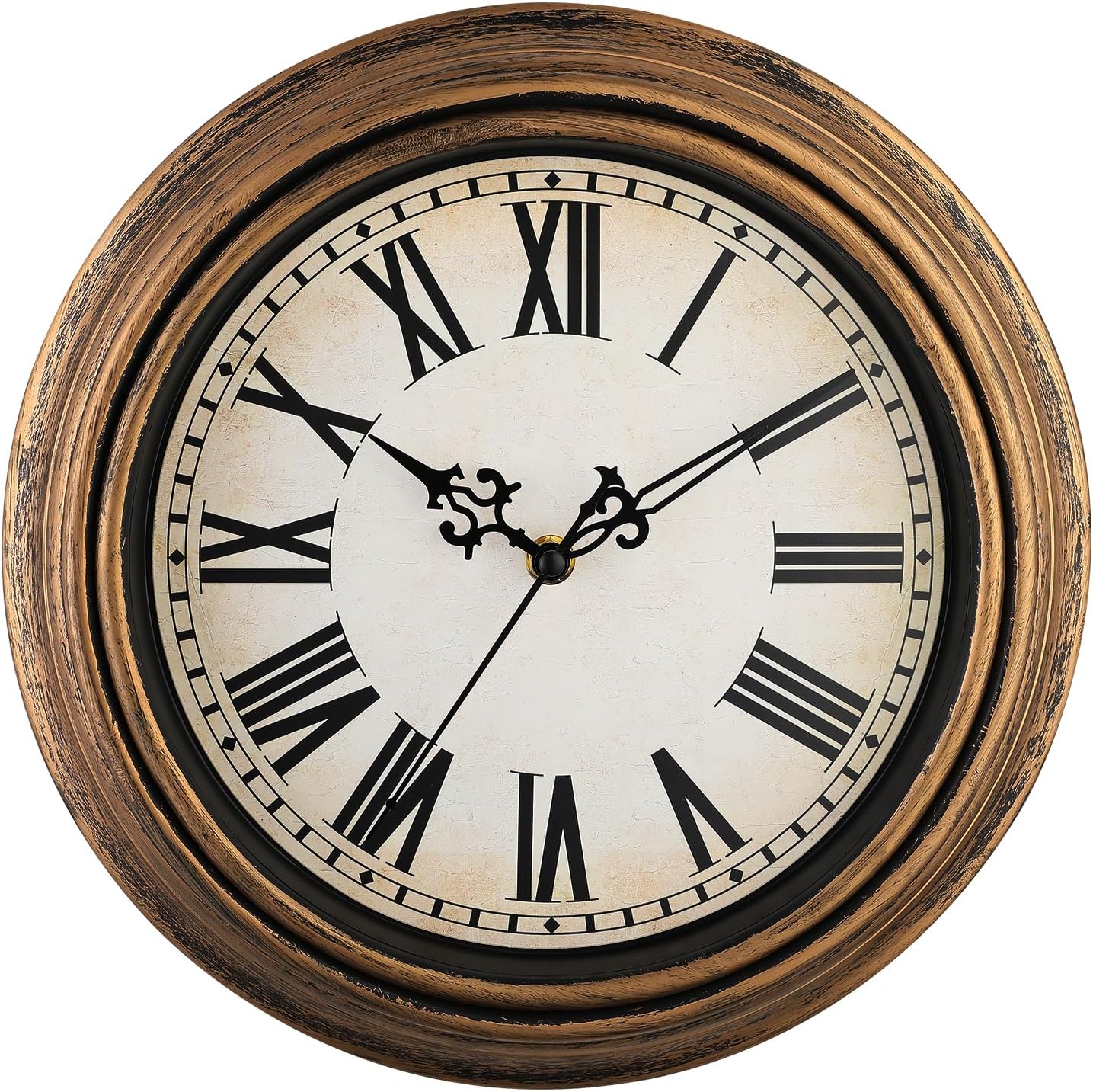 Battery Operated Mid-Century Black Wall Art — 13" — Copper Gold