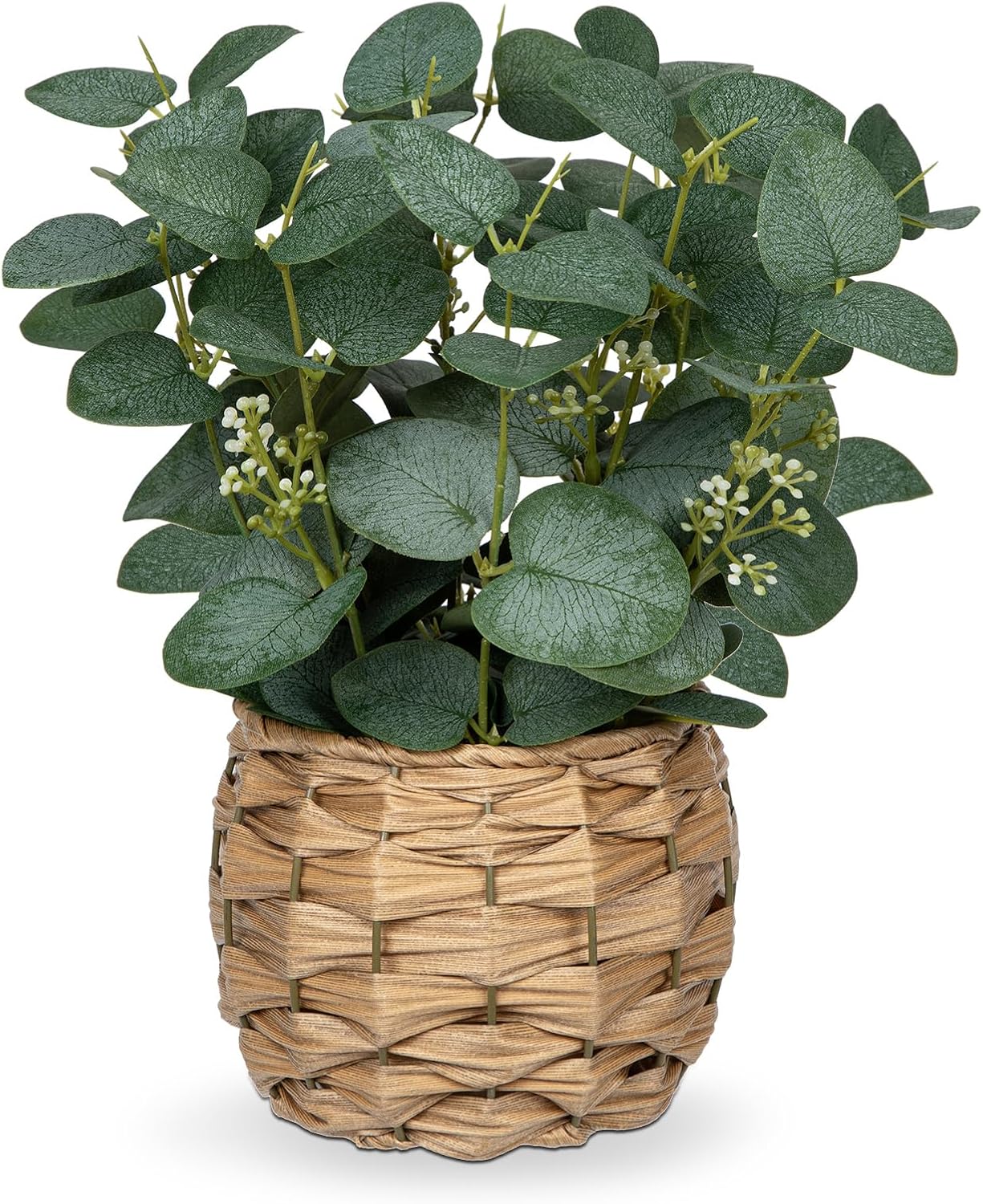 Boho Rattan Artificial Plant — 11" — Style#1
