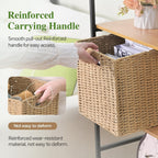 Handwoven Boho Beige Storage Basket — 11x11 - View 3