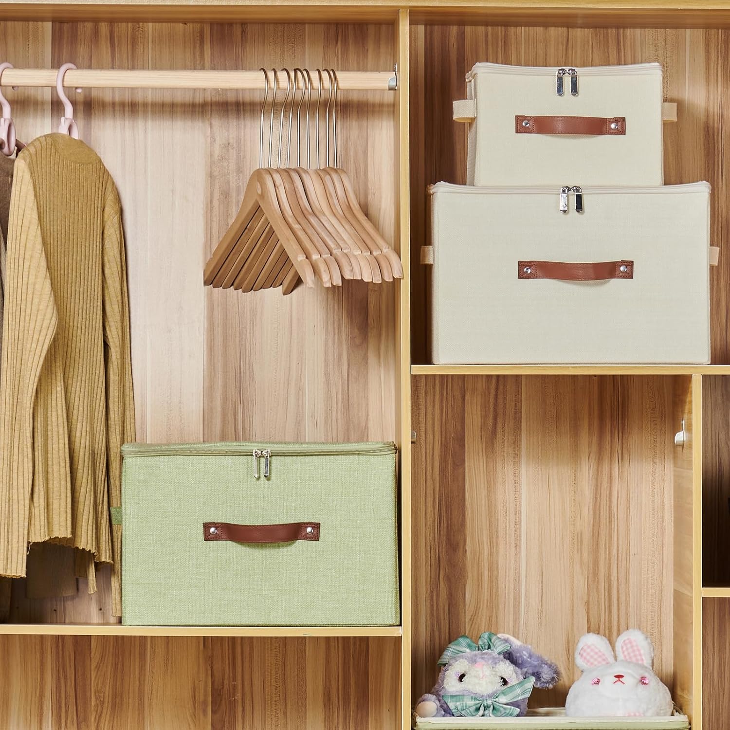 Linen Beige Storage Bin — Set of 1 - View 5