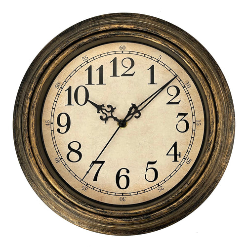 Battery Operated Luxe Black Wall Clock — 16"