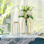 Luxe Metal Flower Vase — 8" - View 2