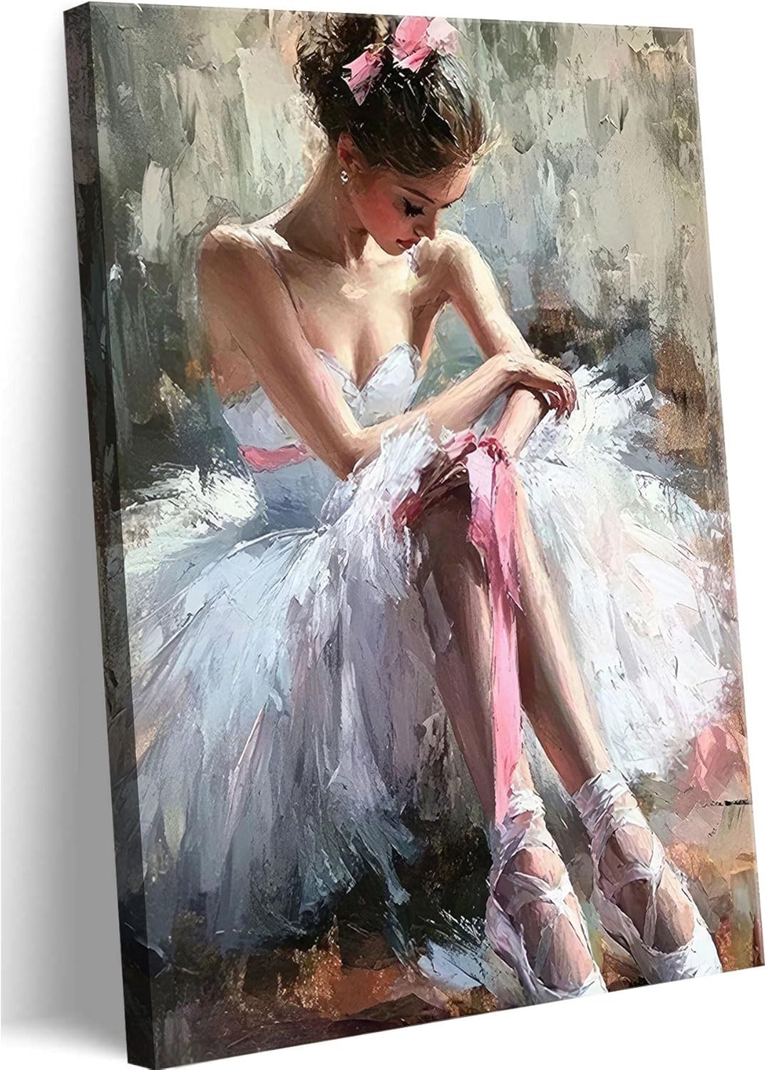 Brown Canvas Wall Art — 12x16 — ballet dancer