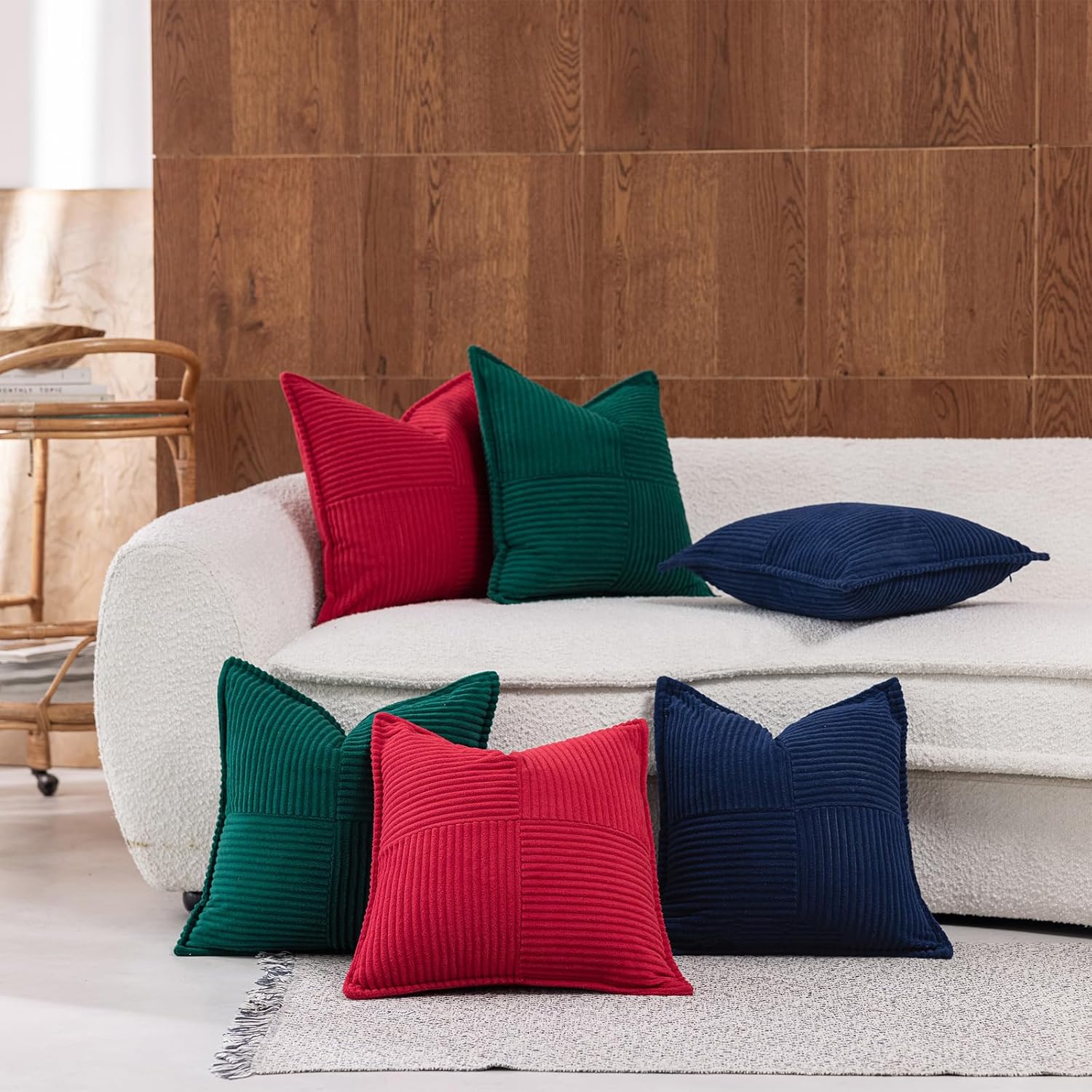Boho Beige Throw Pillow Cover — 18" - View 6