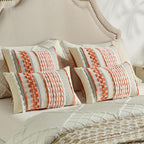 Tufted Boho Beige Throw Pillow Cover — 18" - View 6