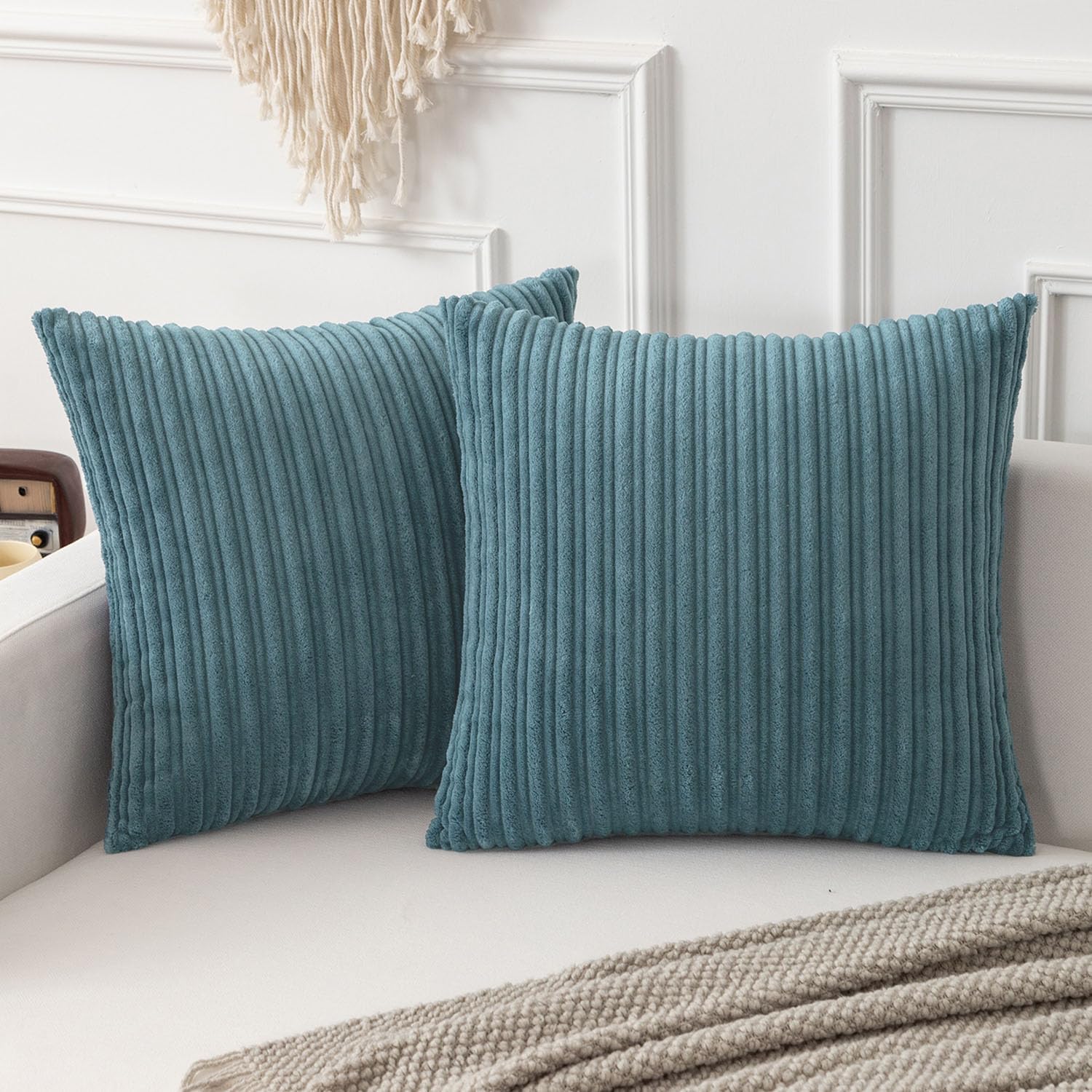 Lumbar Boho Beige Pillow Cover — 20" — 26" x 26" (Pack of 2)