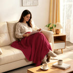 Knit Beige Throw Pillow — 51" - View 2