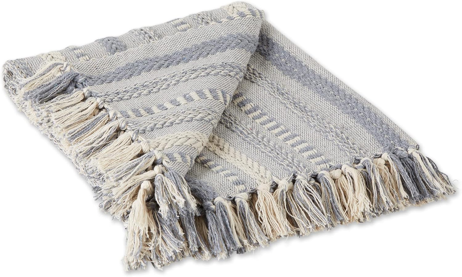Beige Throw Pillow — 60" — Gray