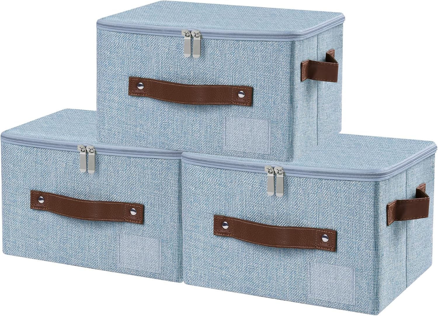 Linen Beige Storage Bin — Set of 1 — Small (Pack of 3）